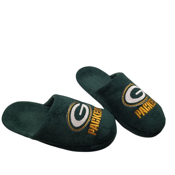 Green Bay Packers Slide Slippers Size XL Women's Comfy Holiday Gameday Kickoff - Picture 3 of 9